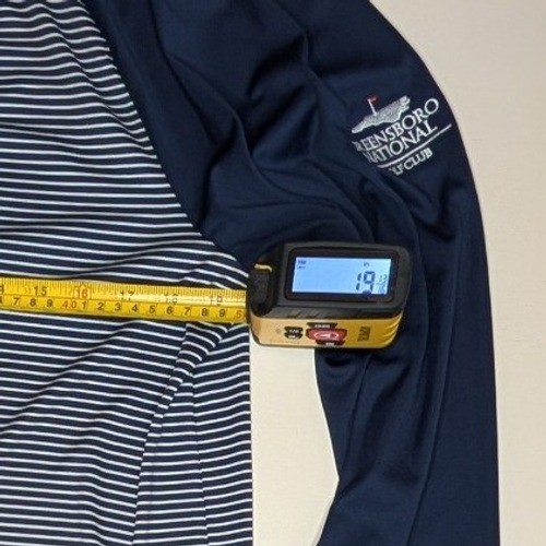 Levelwear Pullover Mens M Navy Greensboro National Golf Club 1/4 Zip Striped gallery