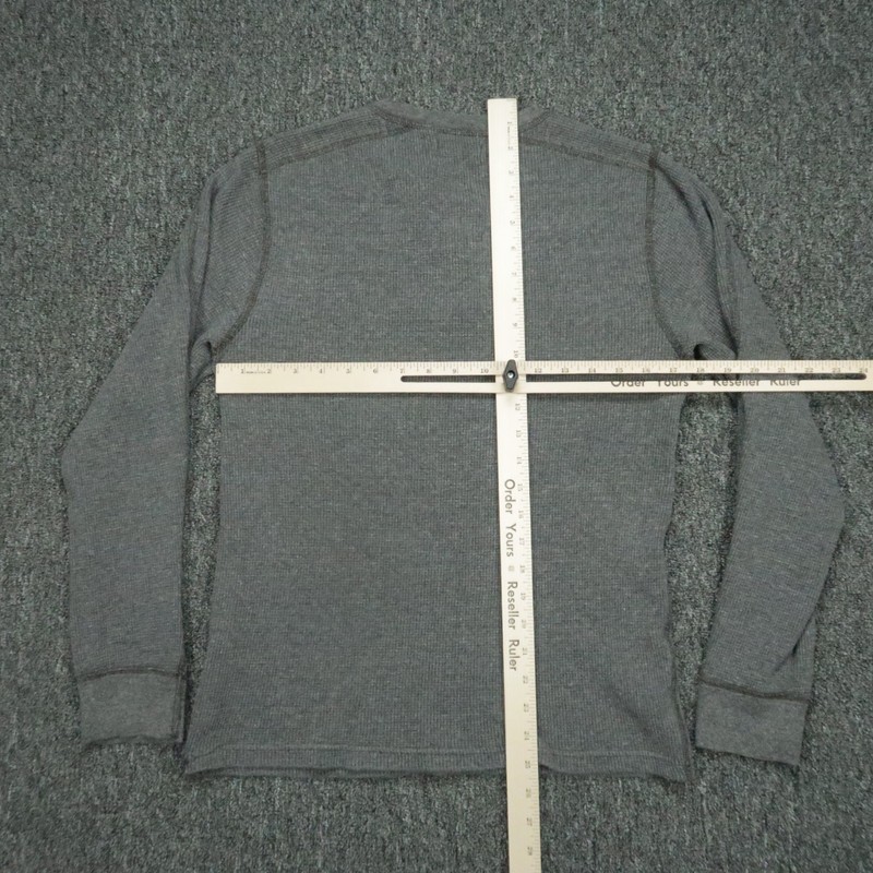 Wallace & Barnes Shirt Mens Extra Small Gray Thermal Henley Waffle Knit J Crew gallery