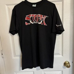 Storm #35 Black Graphic T-Shirt with Red and White Logo size Medium