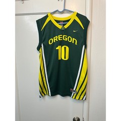 Nike Oregon Ducks Basketball Jersey Mens XL Green Yellow Number 10 9C4861-OD-XL