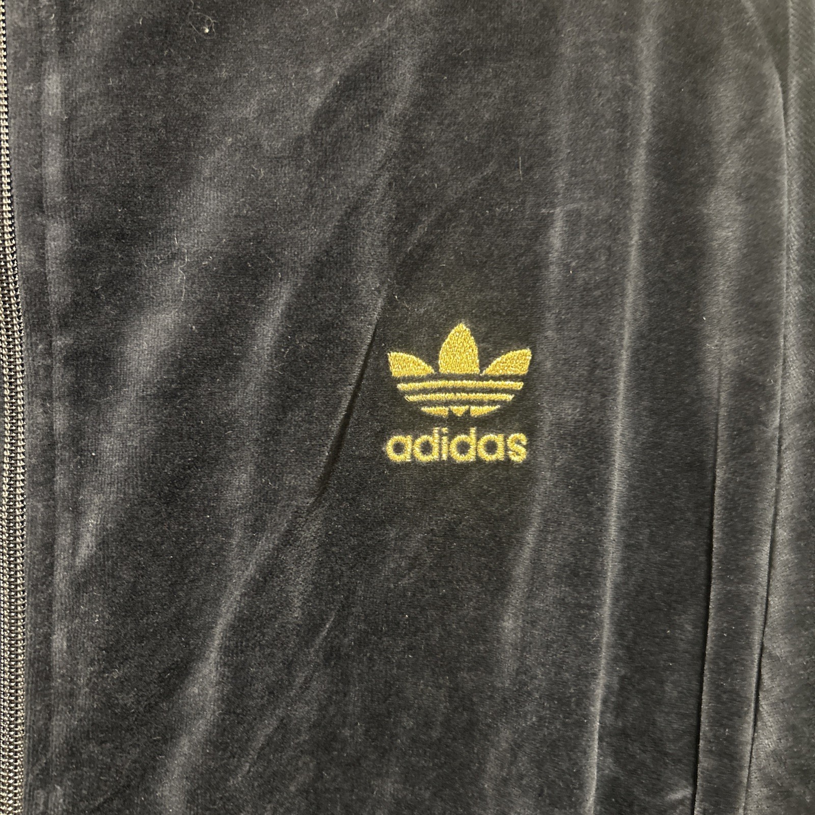 Adidas Mole Velour Track Top Jacket Navy Blue Size XL New Y2K (2002) gallery