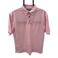 Tricots St Raphael Golf Polo Shirt Men’s MD Pink White Check Pattern