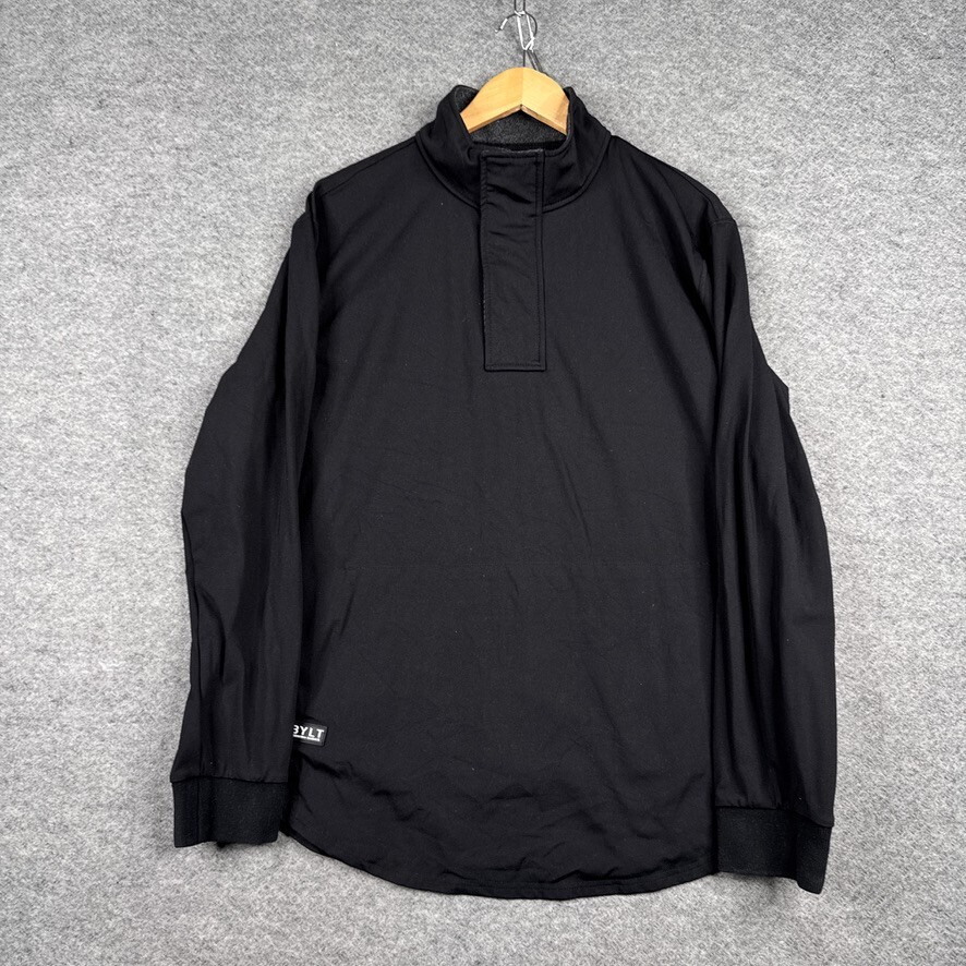 Bylt Elite Fairway Pullover Jacket Mens Large L Black Performance Golf Drop Cut gallery