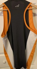 BCG Mens Sz L Gray Orange Sleeveless Muscle T Shirt Tank