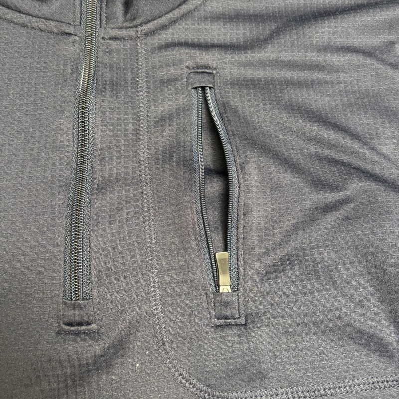 NordicTrack NT Dri Mens Medium Gray Quarter Zip Pullover Athletic Shirt Pocket gallery