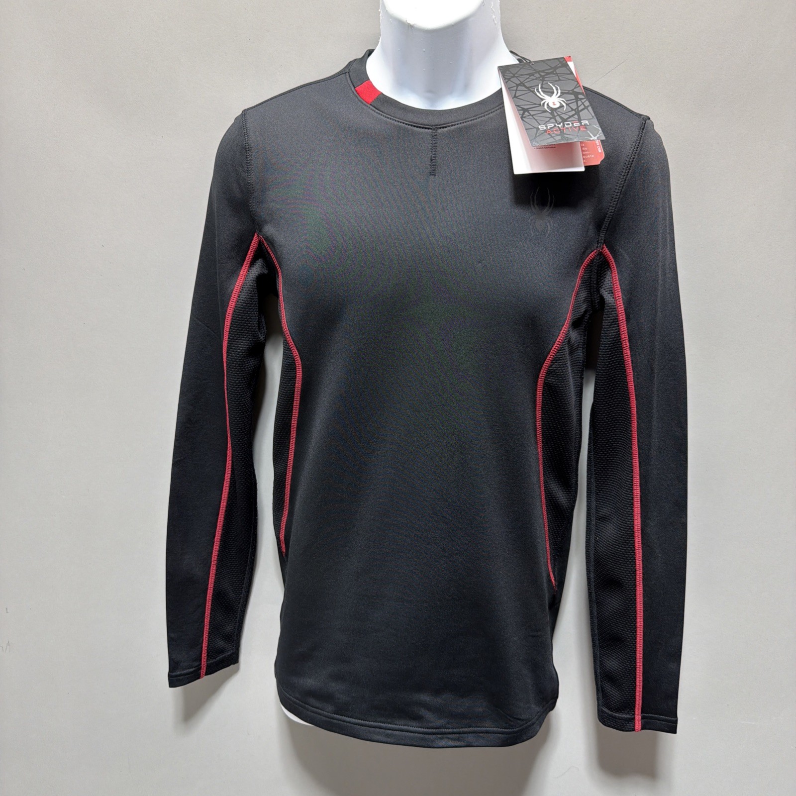 Spyder Active Pro Web Men’s Compression Shirt Black Red Size Small NWT Msrp 78$ gallery