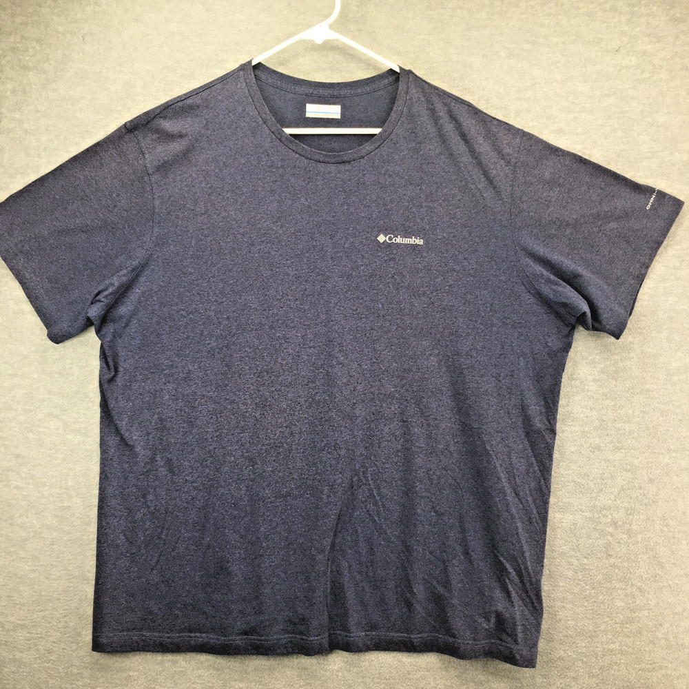 Columbia Omni-Wick T-Shirt Mens 2XL Navy Blue Short Sleeve Athletic Performance