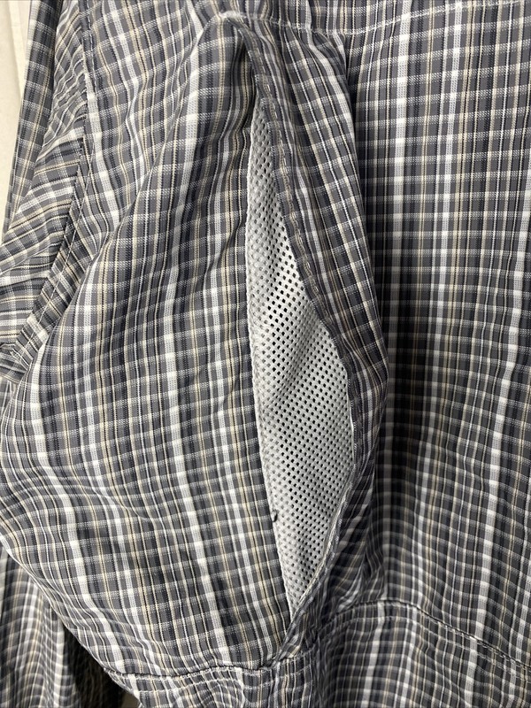 Columbia Omni Shade Silver Ridge Lite Vented Fishing Shirt Strips Mens Size 2XL gallery