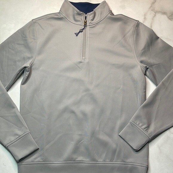Oxford Brand Mens Gray Performance Quarterzip Size XS gallery