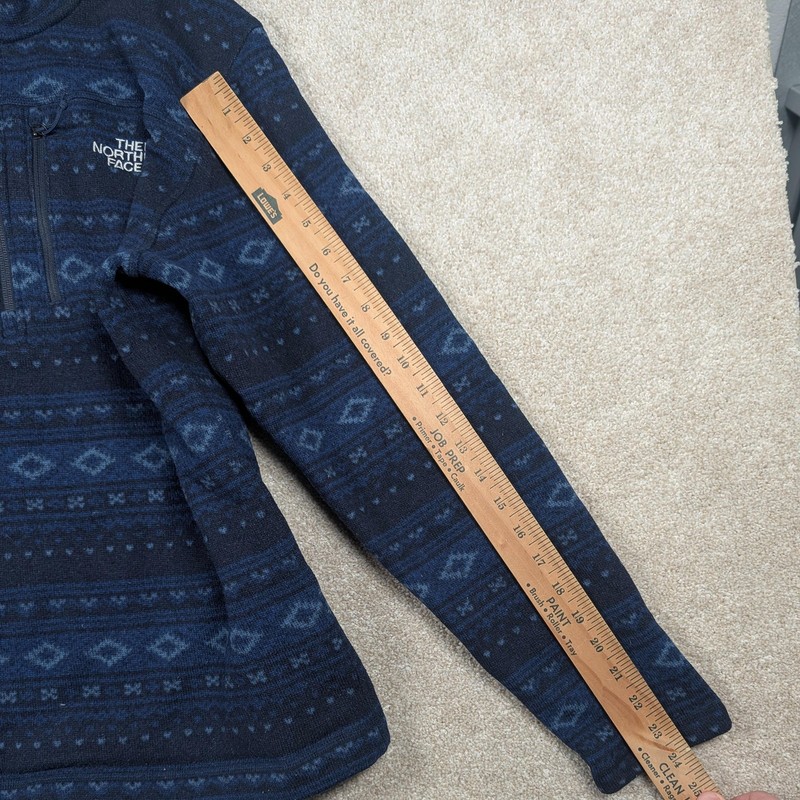 The North Face Pullover Mens Large Blue Fair Isle Aztec 1/4 Zip Tsillan Fleece gallery