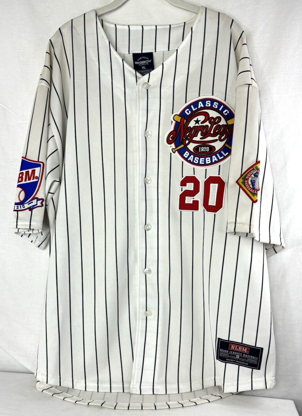 Big Boy Negro League Baseball All-Team Commemorative White Jersey XL NWT NLBM gallery