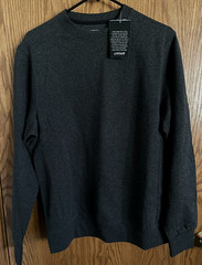Roundtree & Yorke Black Sport Pullover Sweatshirt Long Sleeves Men’s Sz Med NWT