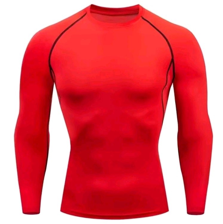 Men's Athletic Compression Shirt Long Sleeve Performance Gym Training Top gallery