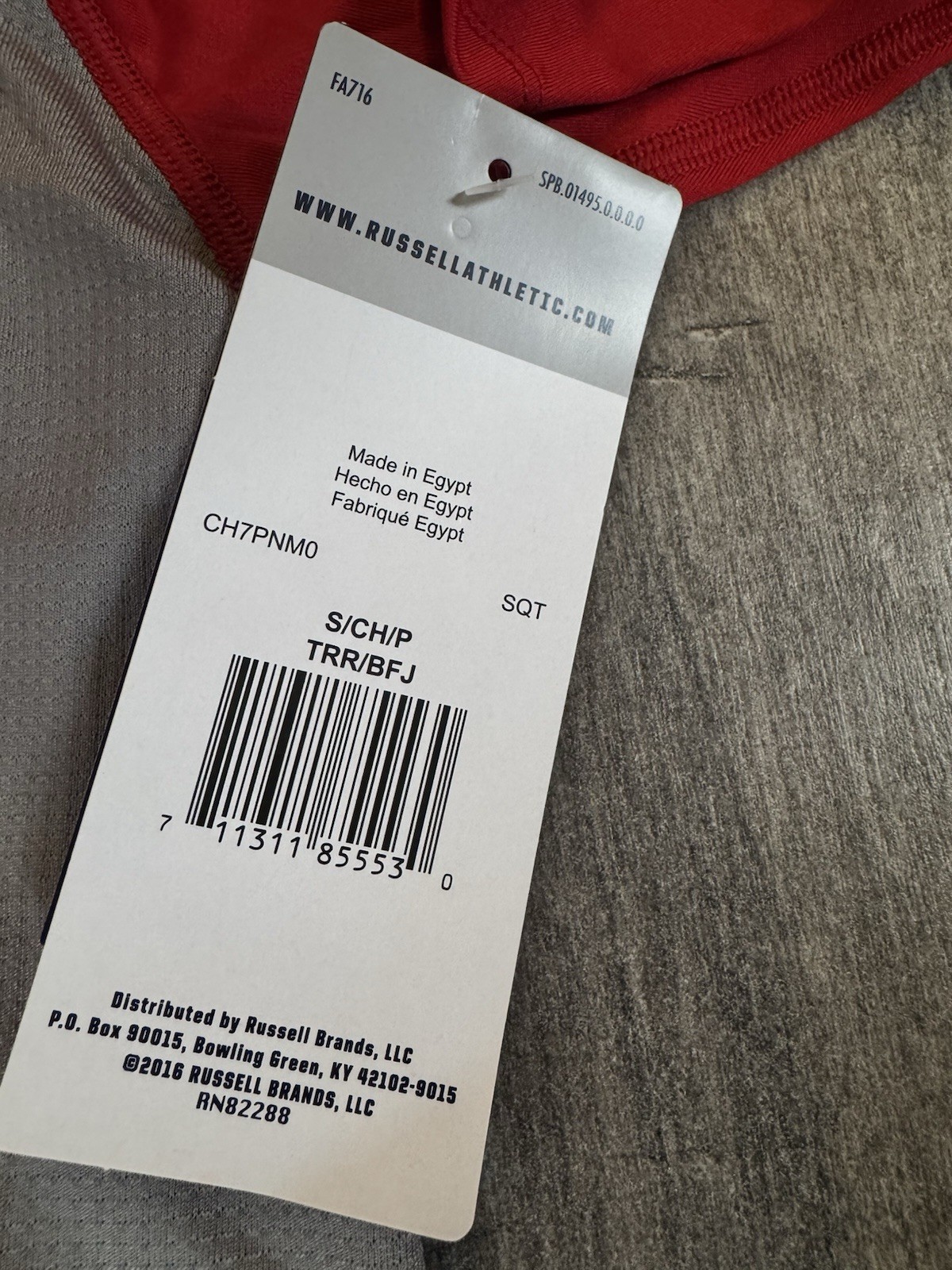 NWT Russell Athletic Performance Training Compression Shirt Men's Small Red gallery