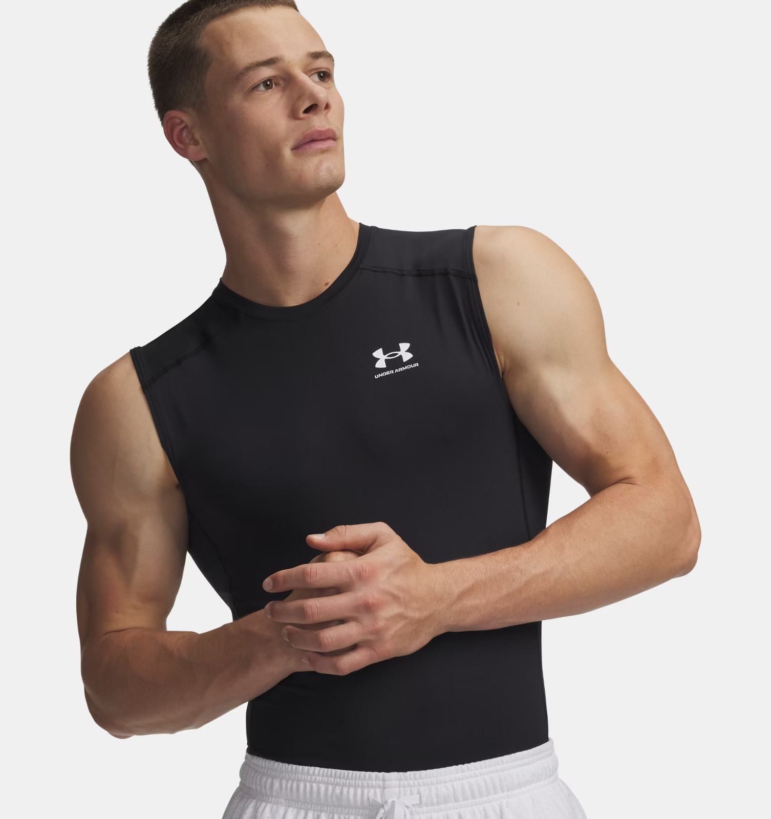 Under Armour HeatGear Compression Sleeveless Tank Men's 2XL Black 1361522 NWT gallery