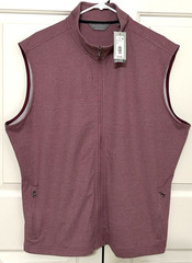 NWT Daniel Cremieux Performance XL red Sleeveless Mock Neck 1/4 Zip shirt mens