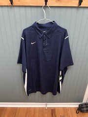 Nike Dri-fit Men’s Polo Shirt Blue with White Stripes Short Sleeve XL