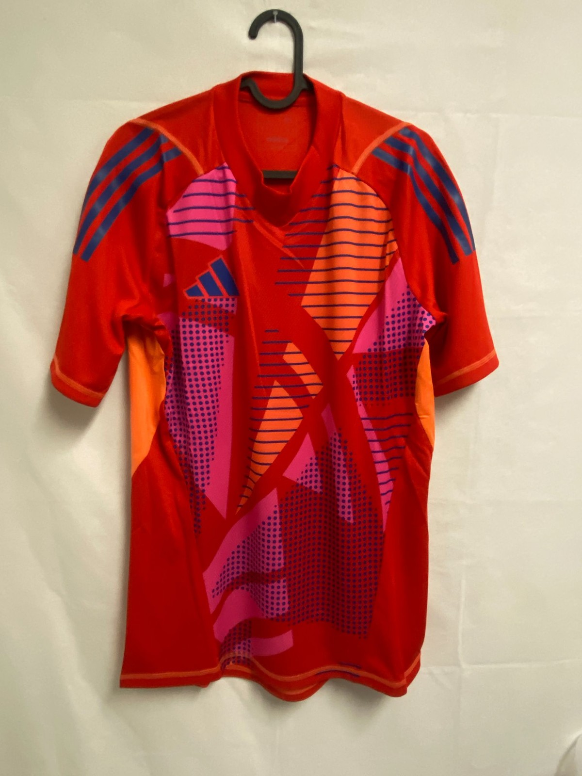 Adidas Trio 24 Pro Jersey Men's Large Goalkeeper Slim Fit Red Short Sleeve Shirt gallery