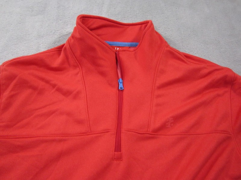 IZOD Performance Pullover Mens LT Red 1/4 Zip Mock Neck Shirt Top Big & Tall gallery