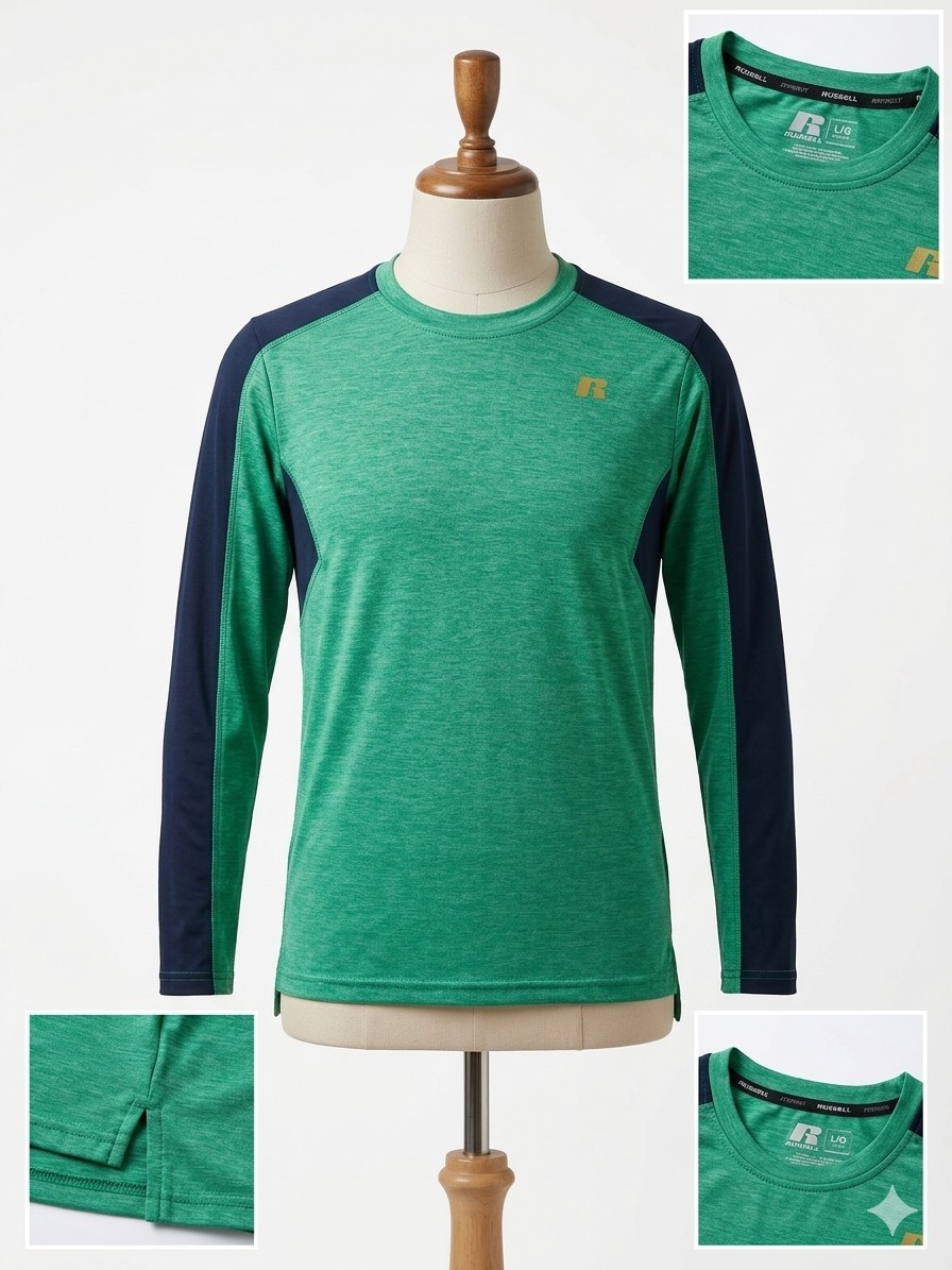 Russell Dri-Power 360 Athletic Fit Long Sleeve Shirt Breeze Heather (260420-04) gallery