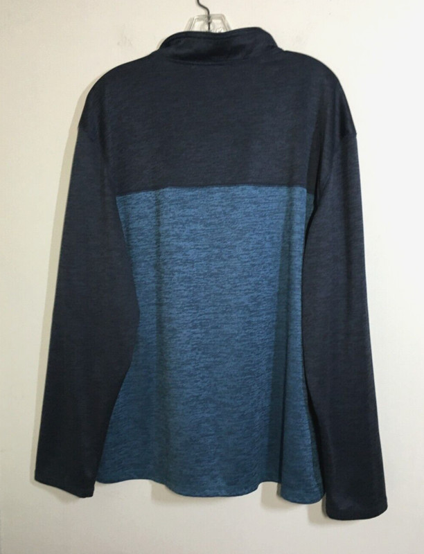 Van Heusen 1/4 Zip Pullover XL Blue Charcoal Classic Fit Performance Chest 51" gallery