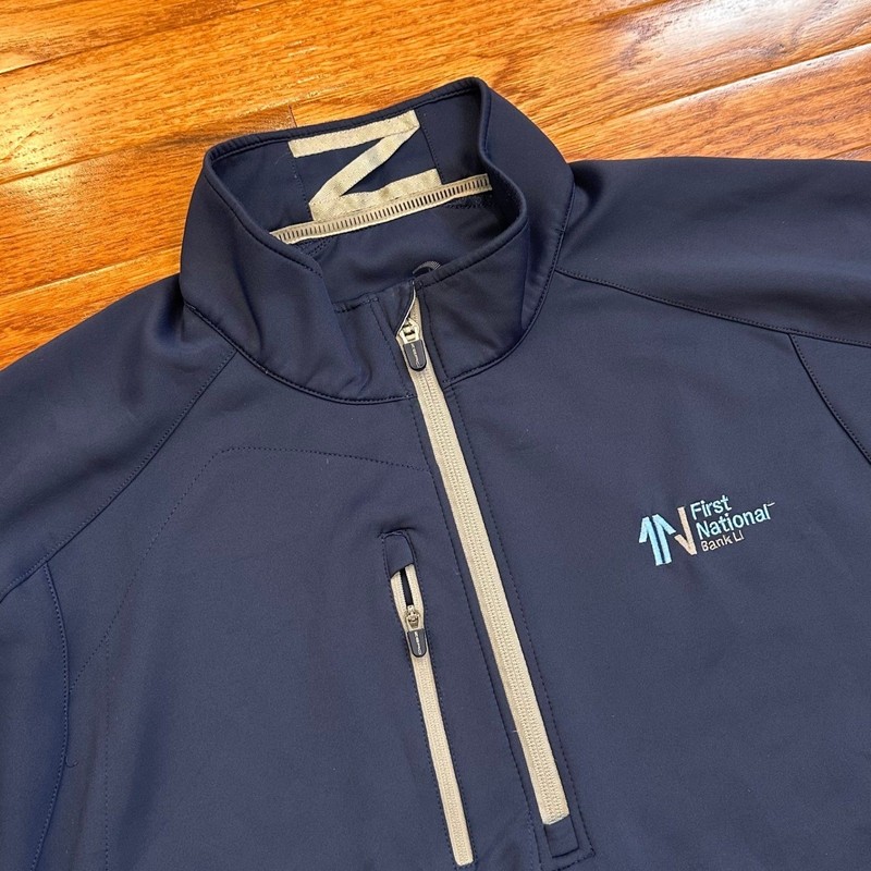 Zero Restriction 1/4 Zip Golf Pullover L330 Mens 2XL Performance Blue Logo gallery