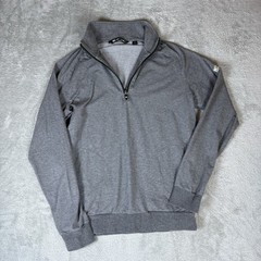 Travis Mathew Shirt Mens Medium Gray Golf 1/4 Zip Long Sleeve Golfing Outdoors