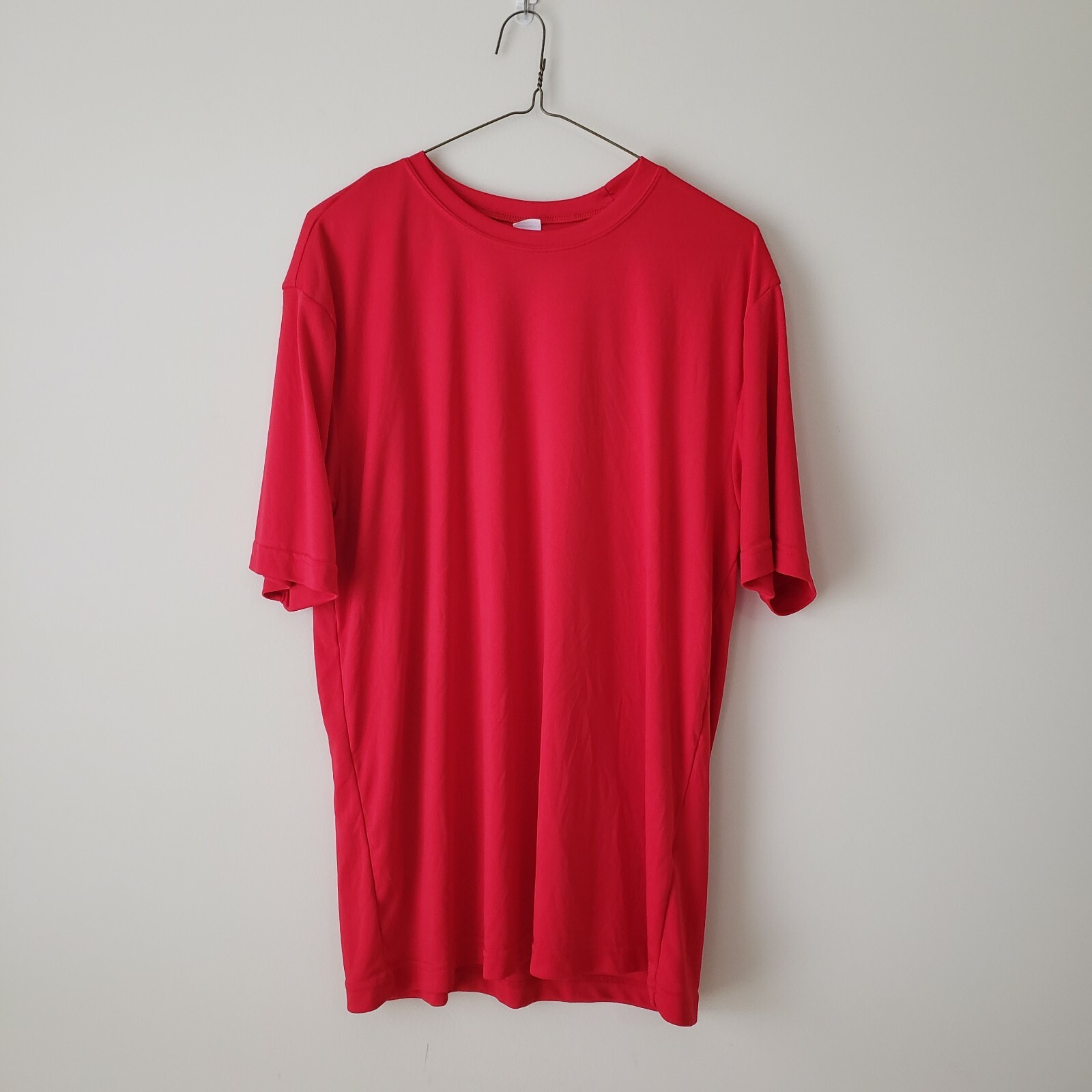 Sport-Tek T-Shirt Tee Mens Large #34 on the Back Red Activewear ST350 Preowned gallery
