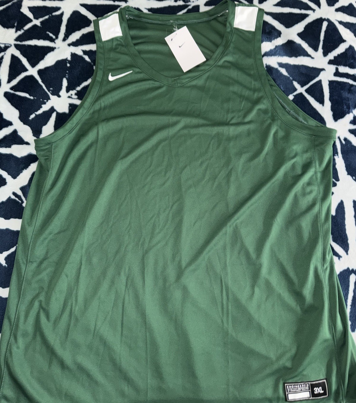 Nike Dri-FIT Overtime Basketball Jersey Green White DN6594-342 Men's Sz 3XL NWT gallery