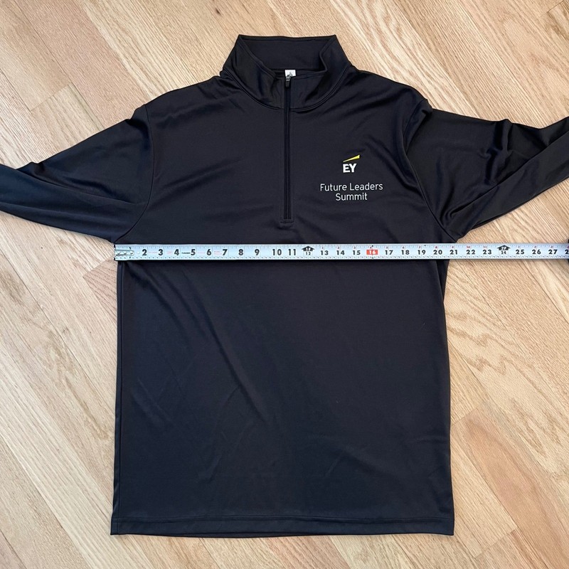 Team 365 Black EY Future Leaders Summit Quarter Zip Pullover Men's Size L Logo gallery