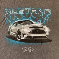 Ford Mustang Muscle Shirt Men’s S Gray Graphic Car Lightning Sleeveless Tee NWT