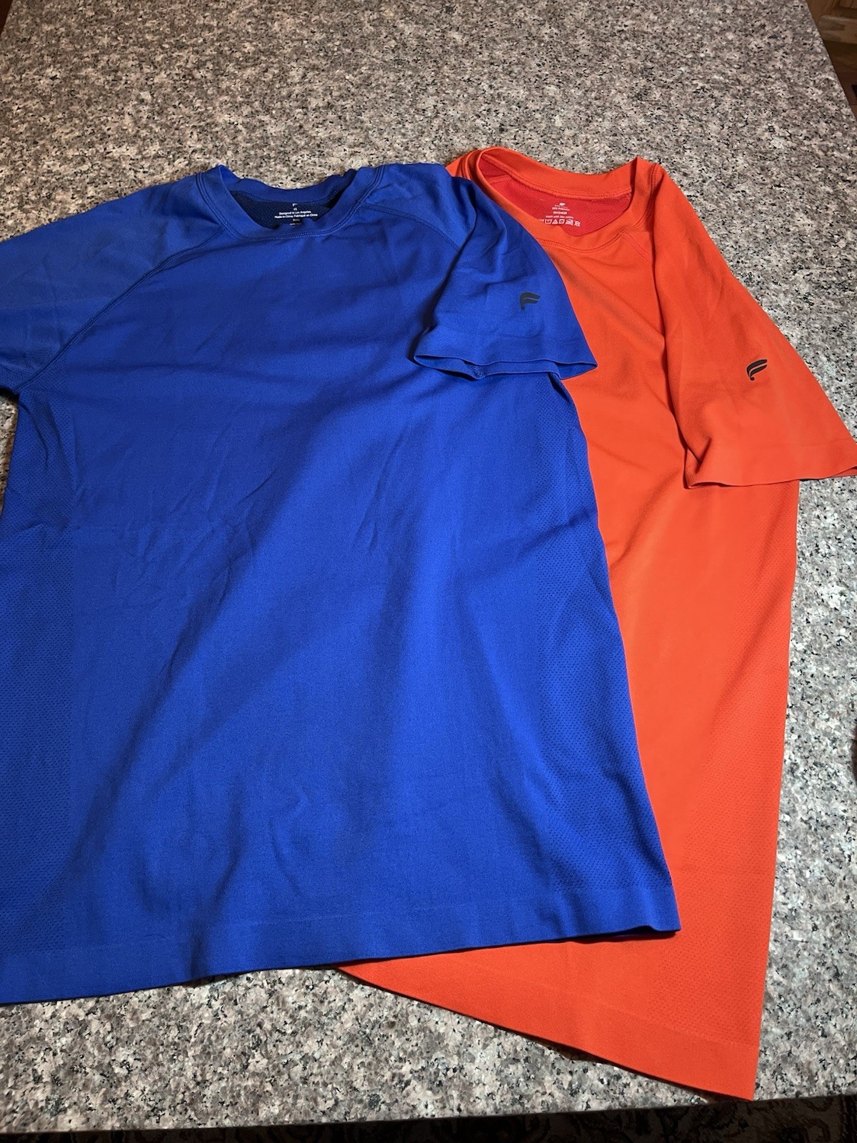 Fabletics Blue And Orange Workout Shirts Men’s Size XS gallery