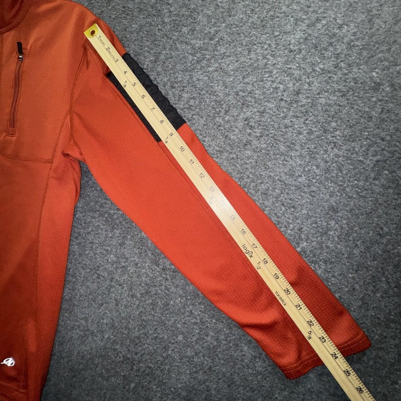 NordicTrack NT DRI Pullover Shirt Mens Small Orange 1/4 Zip Long Sleeve Top gallery