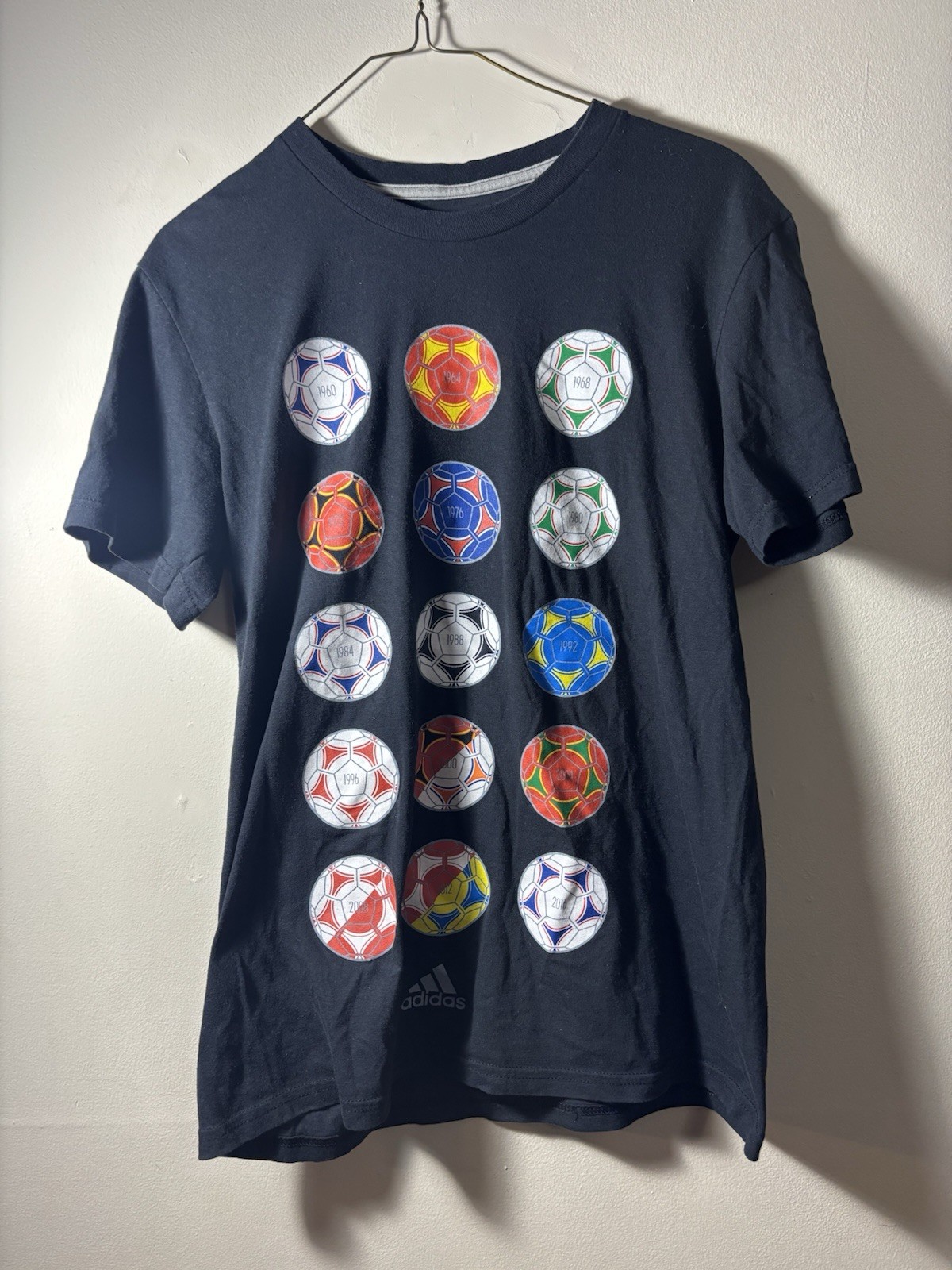 Men’s Adidas Soccer Ball Size small world cup Shirt Performance Tee 091 gallery