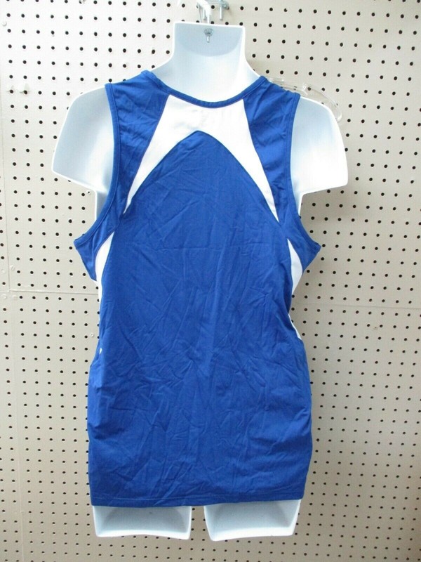 909V3 Champion M313 Men's Double Dry Compression Tank 3X Blue & White gallery