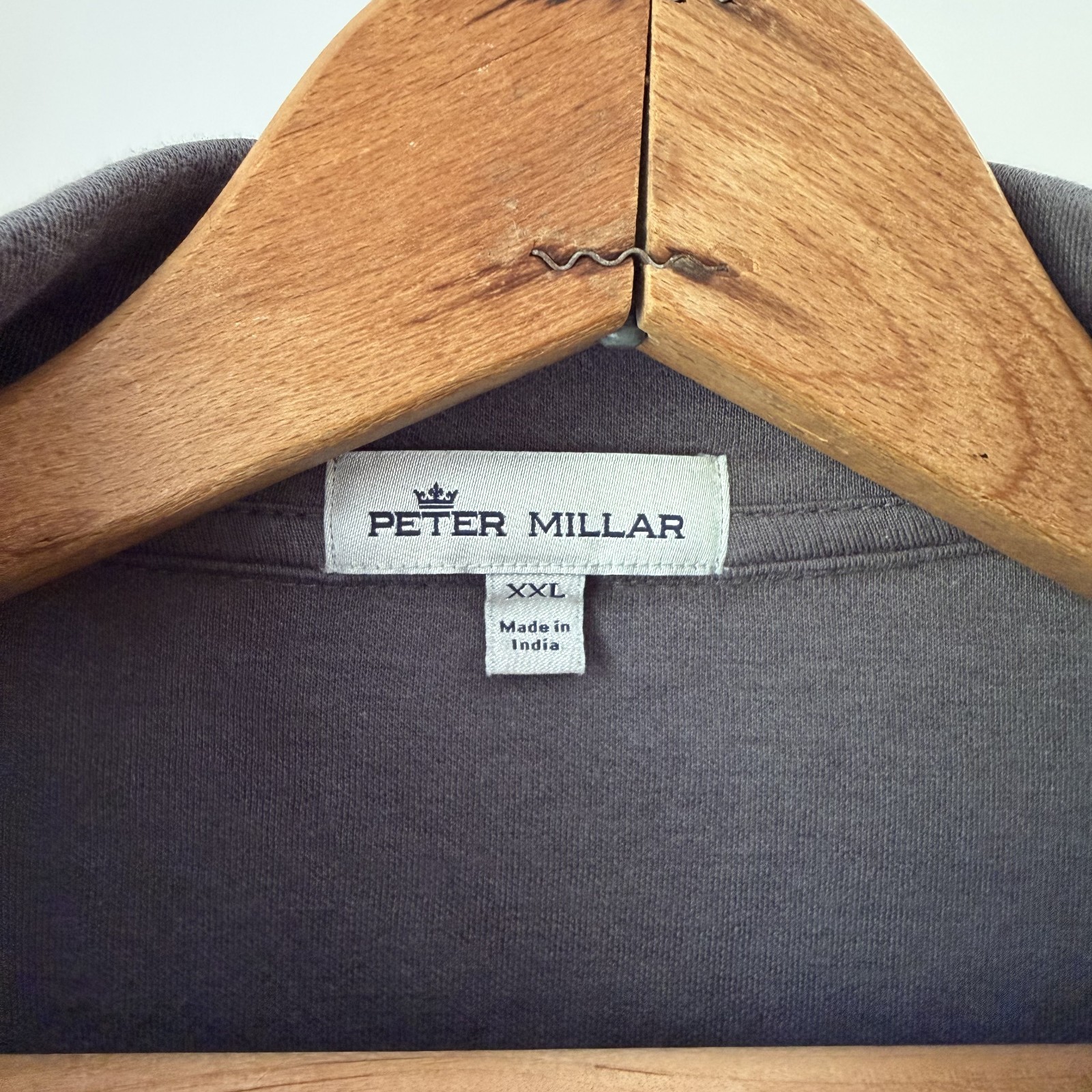Men's PETER MILLAR Gray Cotton Modal Blend 1/4 Zip Sweater Sweatshirt Size XXL gallery