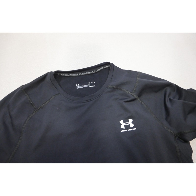 Under Armour ColdGear Shirt Mens Large Black Fitted Long Sleeve Athletic EUC gallery