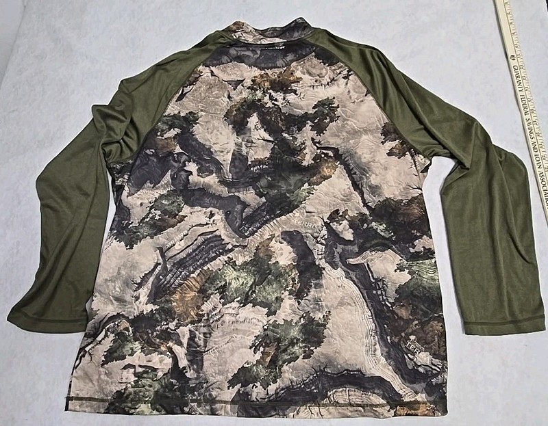 Habit Camo Quarter Zip 2XL Pullover Zip Pocket Lightweight Scent Blocker Hunting gallery