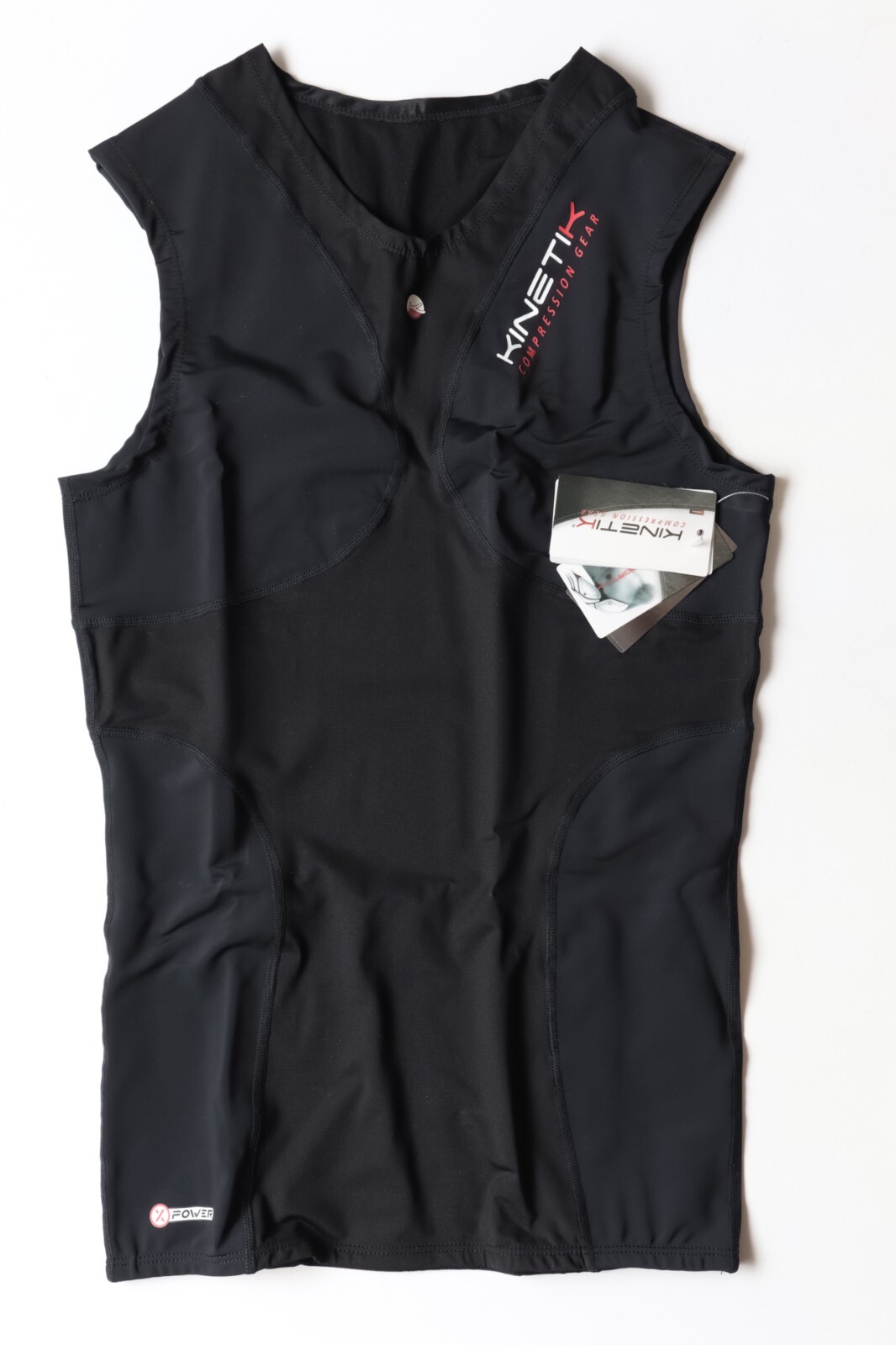 Kinetik Compression Gear Full Black Sleeveless Top Multisport Med STBM12 gallery