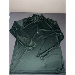 Paragon Mens Quarter Zip Pullover Forest Green Performance Long Sleeve Shirt L
