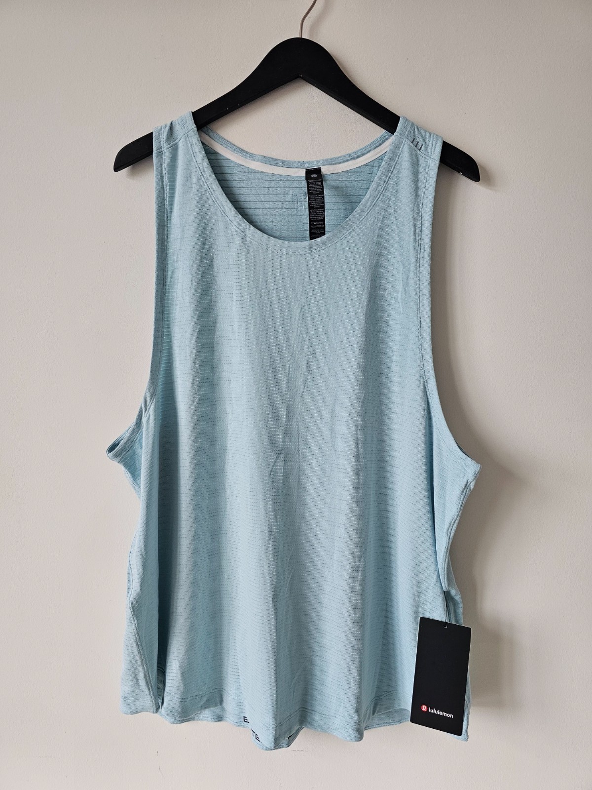 NWT LULULEMON FOAM Light Blue License To Train Tank Top Shirt Men's XXL gallery
