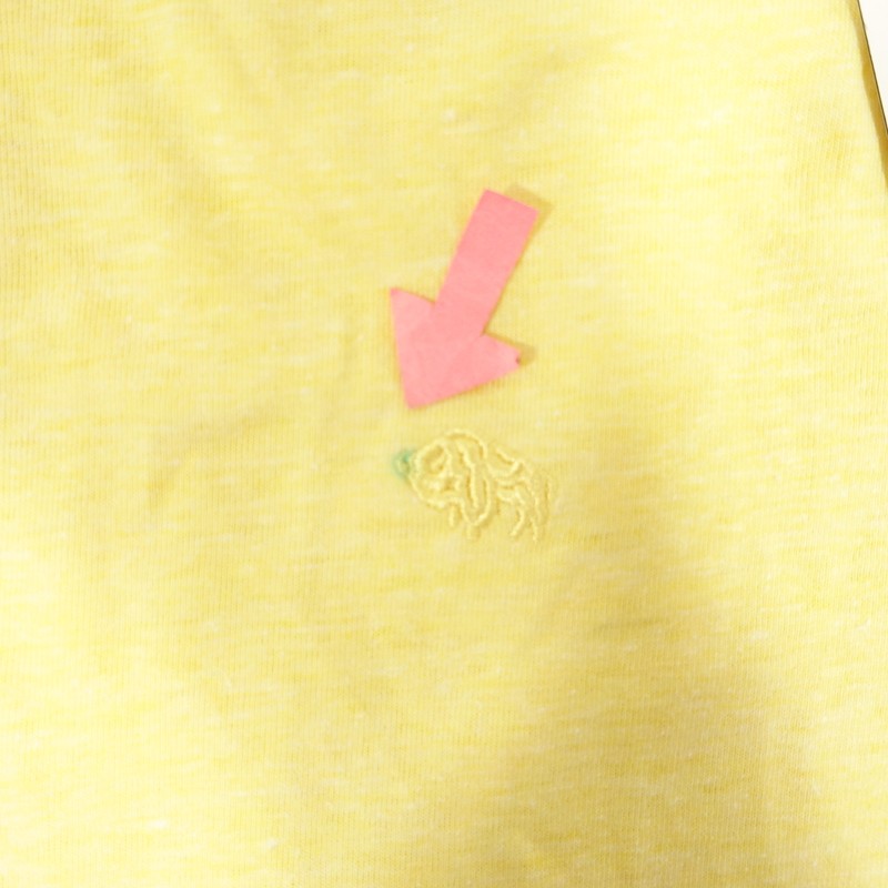 BUFFALO DAVID BITTON YELLOW SMALL EMBROIDERED LOGO TEE TSHIRT MENS DEFECT gallery