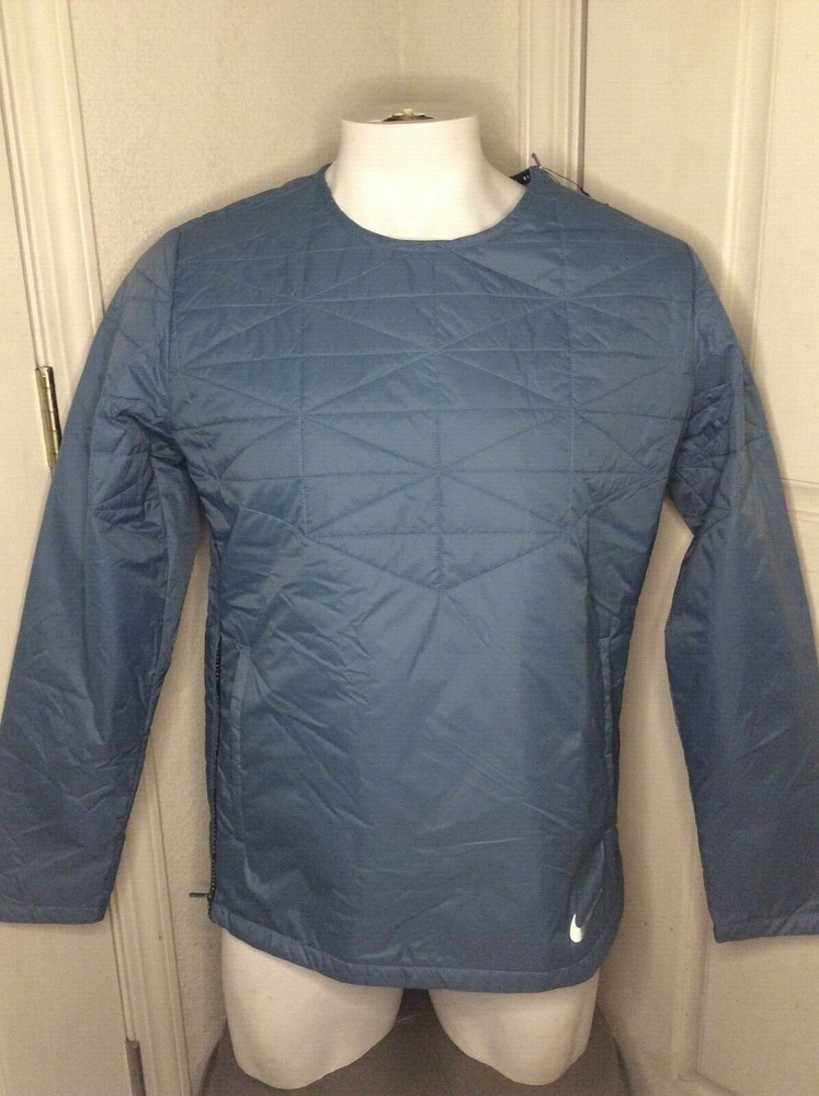 Nike Thermore Run Division Tech pullover jacket sz L blue 929822 468