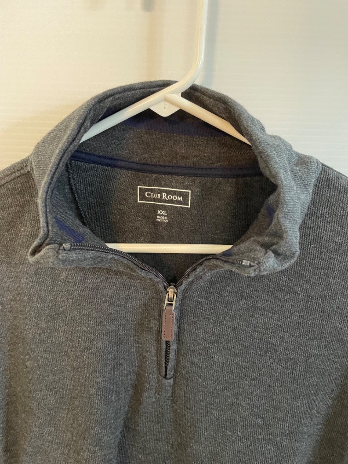 Mens Club Room 2XL Dark Gray Quarter Zip Long Sleeve Shirt gallery