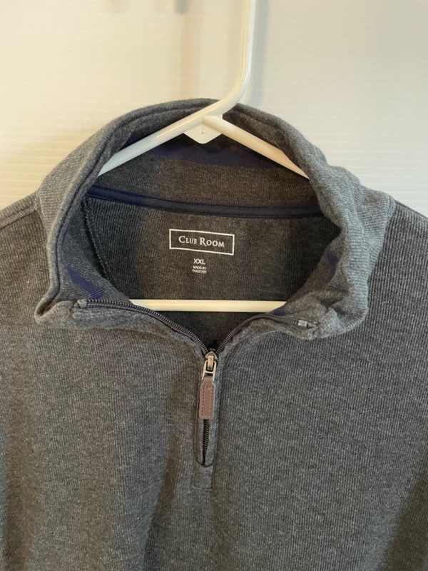 Mens Club Room 2XL Dark Gray Quarter Zip Long Sleeve Shirt gallery