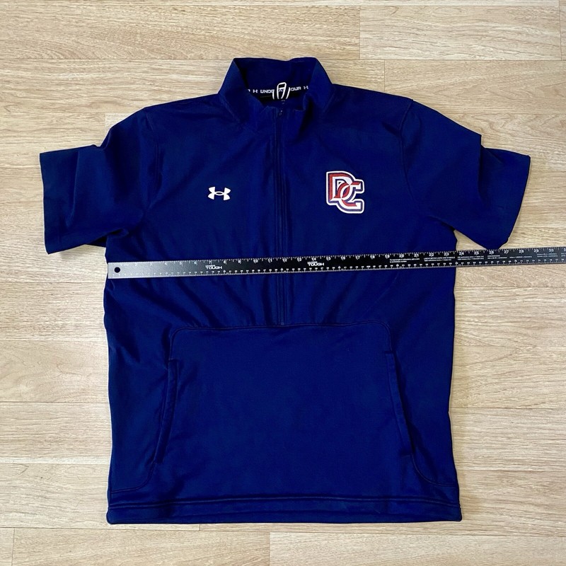 Diamond Club Baseball Pullover Men’s XL Blue 1/2 Zip Short Sleeve Shirt Jacket gallery