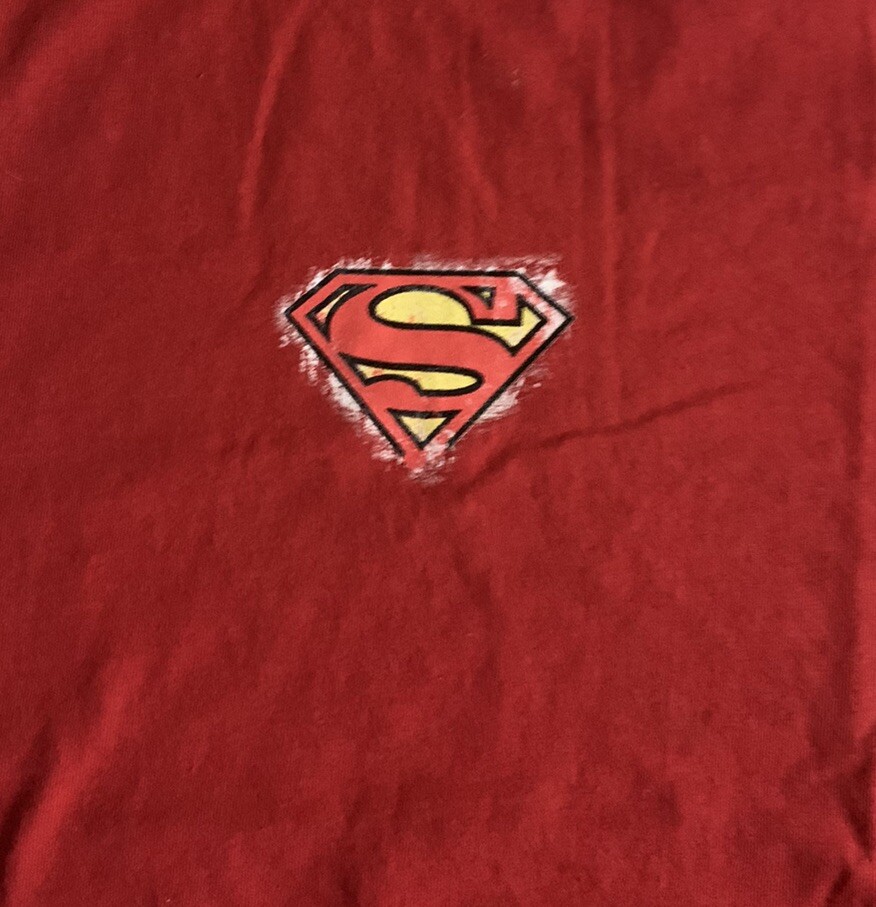 Superman Graphic Logo T Shirt Red Men’s XL gallery