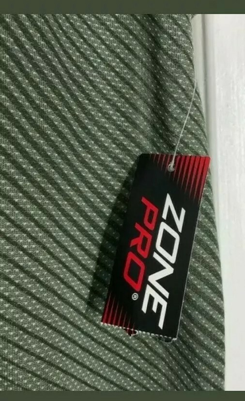Zone Pro Green Stripe Sheer Muscle Tank Top Shirt L #MS2 gallery