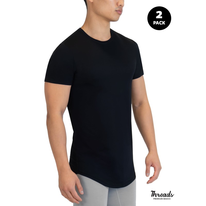 Threads Men's 2-PACK Anti-Odor Moisture Wicking Short Sleeves T-Shirts: S-2XL gallery