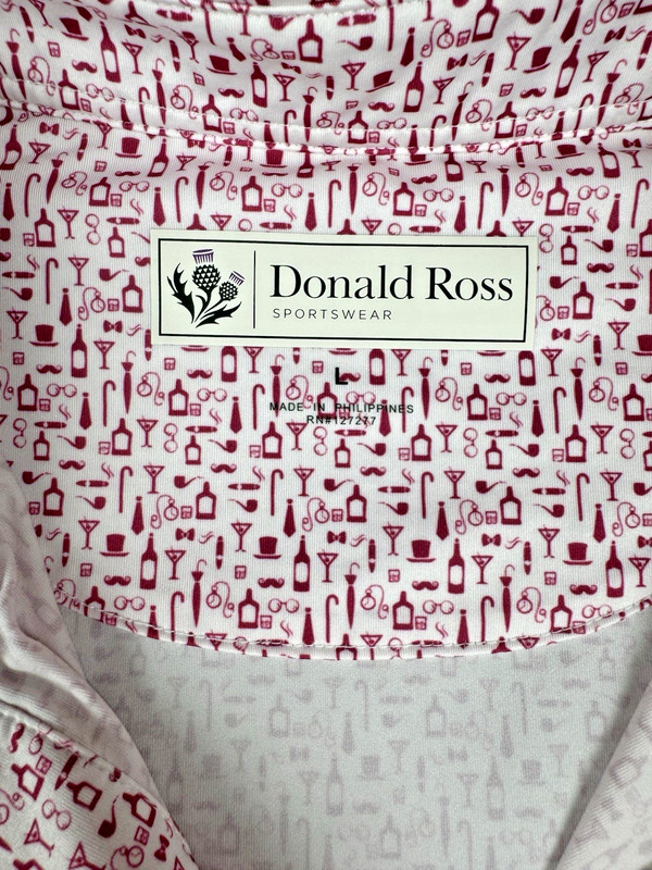Donald Ross Mens Polo Large Performance Stretch Golf Shirt Athletic gallery